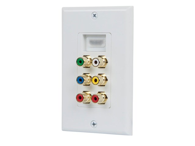 Recessed HDMI Wall Plate with HDMI Adapter & 6 RCA Connector