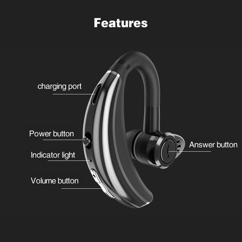 Bluetooth Headset Noise Canceling Earbud Headphone