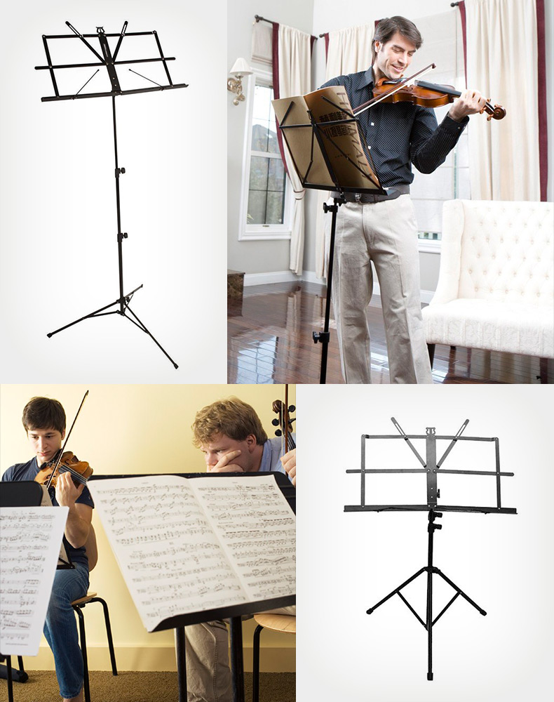 On Stage Sheet Music Stand Adjustable Foldable with Carrying Bag