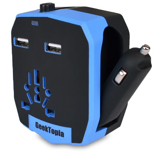 Geektopia Armour Universal Travel Power Adapter 2x USB Ports - Click Image to Close