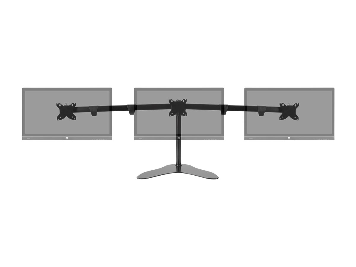 10-27 inch Triple Monitor Free Standing Desk Mount