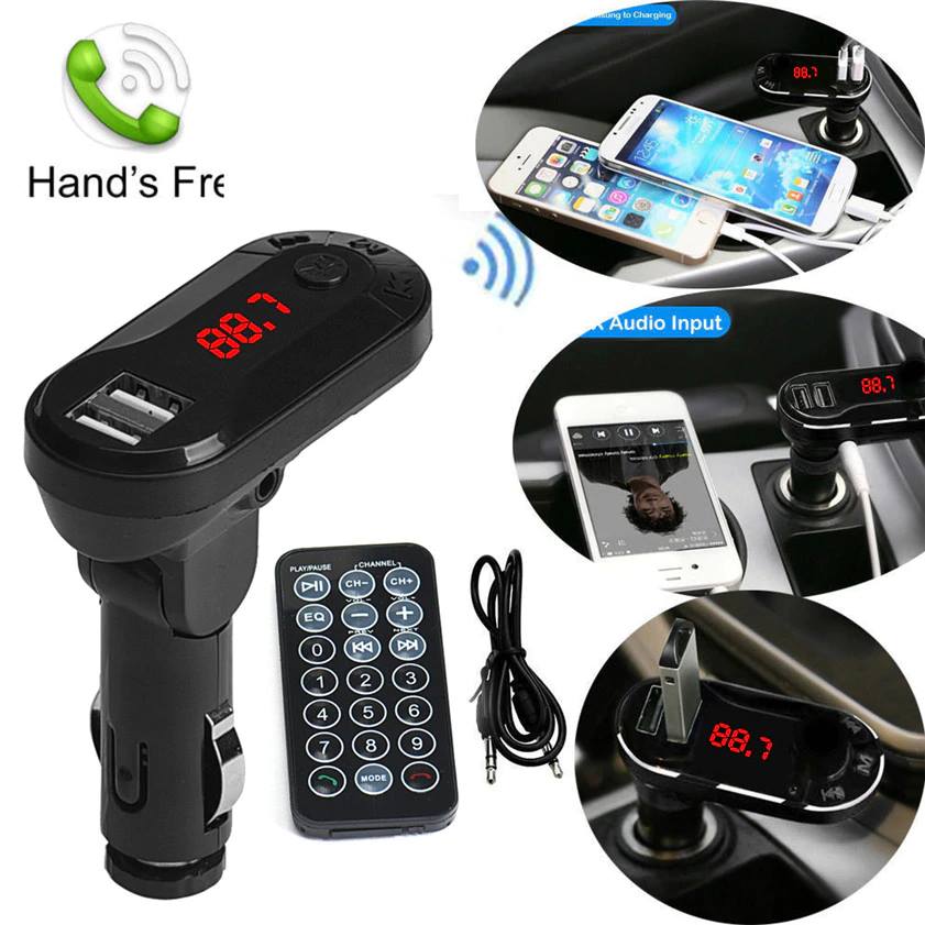 Bluetooth Wireless FM Transmitter MP3 Player Handsfree Car Kit