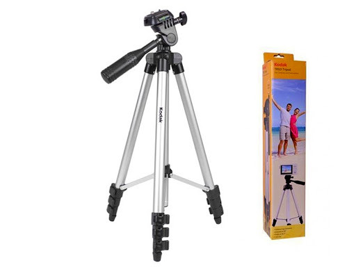 50" Kodak Superior Control Tripod w/3-Way Fluid Pan Head