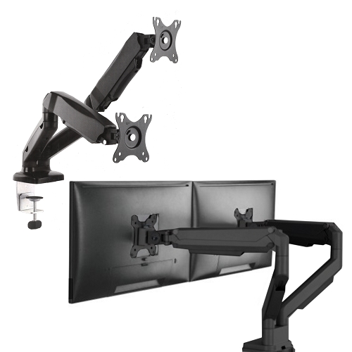 13-27 inch Brateck Full Motion Dual Monitor Desk Mount Stand