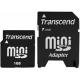 Transcend 1GB Mini SD Card with SD Card Adapter