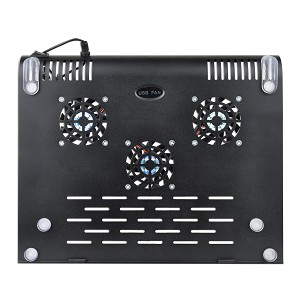 Aluminum Notebook Cooler Pad w/3 60mm Fans (Black)