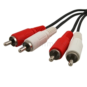 6FT 2 RCA Plug/2 RCA Plug M/M Cable