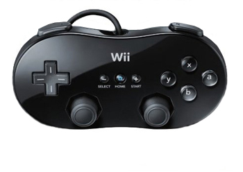 Nintendo Wii Classic Controller- Black - Click Image to Close